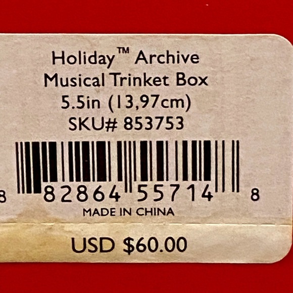 BNIB LENOX HOLIDAY ARCHIVE MUSICAL TRINKET BOX - Picture 8 of 14